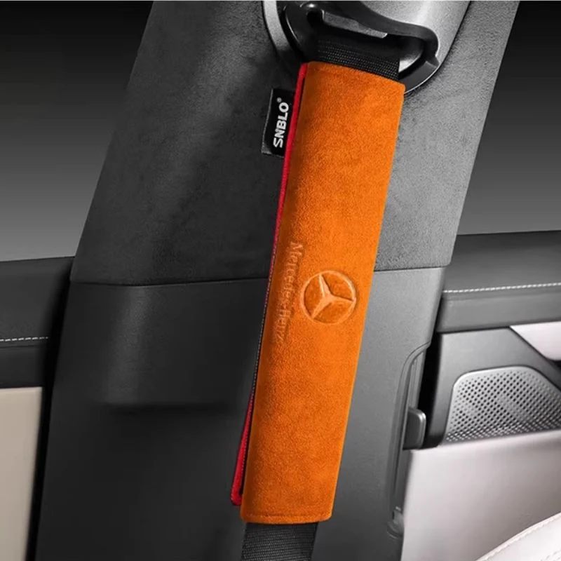 Mercedes-Benz Car Interior Accessory Suede Seat Belt Shoulder Pad for GLC, GLB, GLA, AMG, C-Class - Image 11