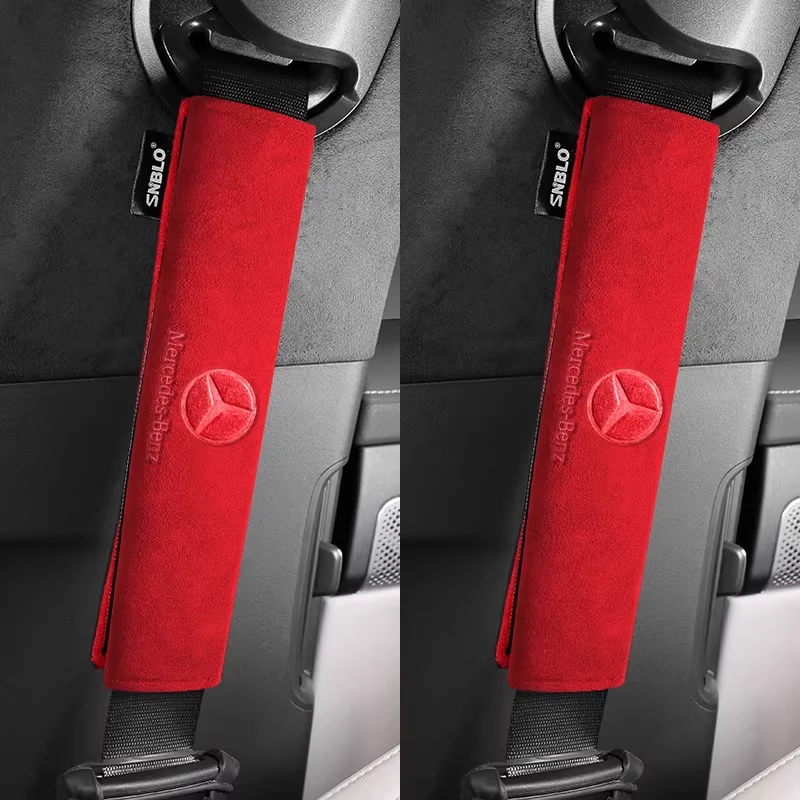 Mercedes-Benz Car Interior Accessory Suede Seat Belt Shoulder Pad for GLC, GLB, GLA, AMG, C-Class - Image 13