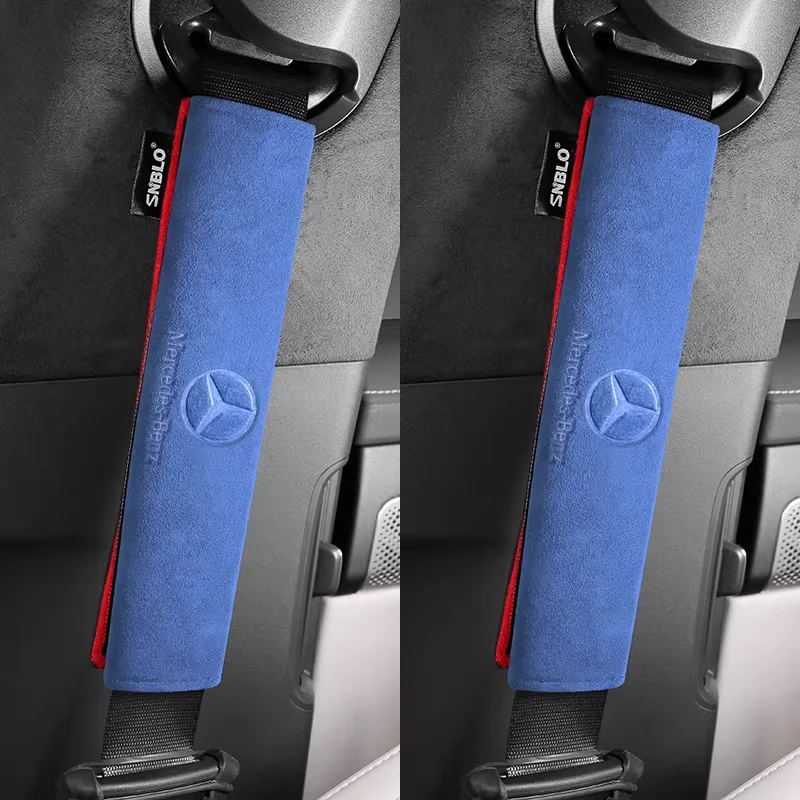Mercedes-Benz Car Interior Accessory Suede Seat Belt Shoulder Pad for GLC, GLB, GLA, AMG, C-Class - Image 14