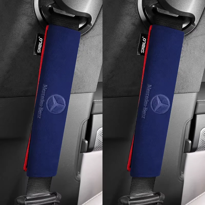 Mercedes-Benz Car Interior Accessory Suede Seat Belt Shoulder Pad for GLC, GLB, GLA, AMG, C-Class - Image 17