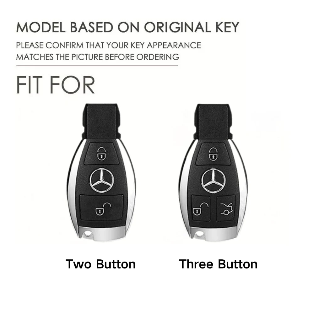 Mercedes Benz Handcrafted Genuine Leather Car Key Fob Protective Cover Case For Benz A, B, C, E, S-Class, GLC, GLE, GLK - Image 7