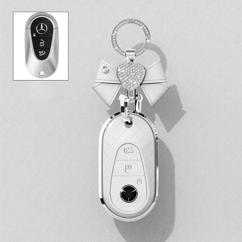 Mercedes Benz Luxury Diamond Pattern Key Fob Case For A-Class, C-Class, E-Class, S-Class, A200L, C260L, E300L & GLC300 - Image 12