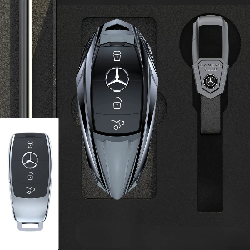 Mercedes Benz Mecha Style Zinc Alloy Car Key Fob Case Cover For Benz A, B, C, E, S, G-Class, GLA, GLB, GLC, GLE, GLS, CLA, CLS, EQC - Image 10