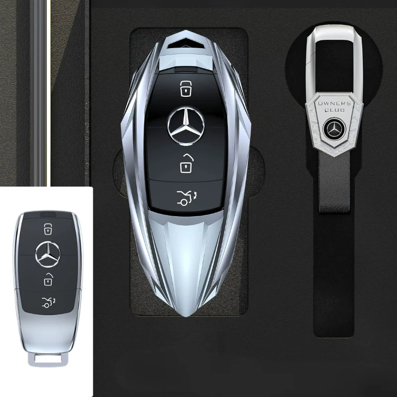 Mercedes Benz Mecha Style Zinc Alloy Car Key Fob Case Cover For Benz A, B, C, E, S, G-Class, GLA, GLB, GLC, GLE, GLS, CLA, CLS, EQC - Image 11