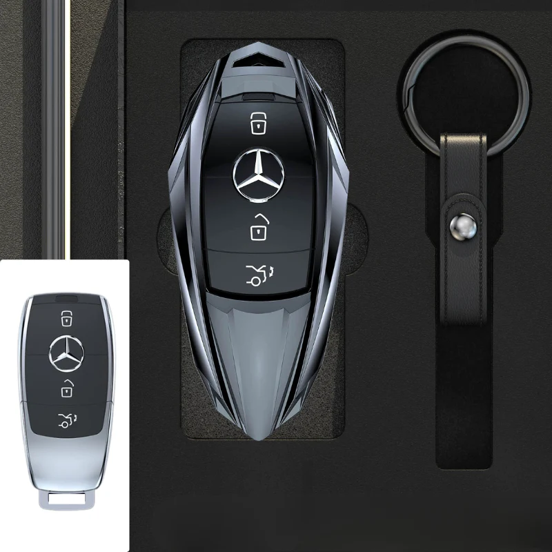 Mercedes Benz Mecha Style Zinc Alloy Car Key Fob Case Cover For Benz A, B, C, E, S, G-Class, GLA, GLB, GLC, GLE, GLS, CLA, CLS, EQC - Image 12