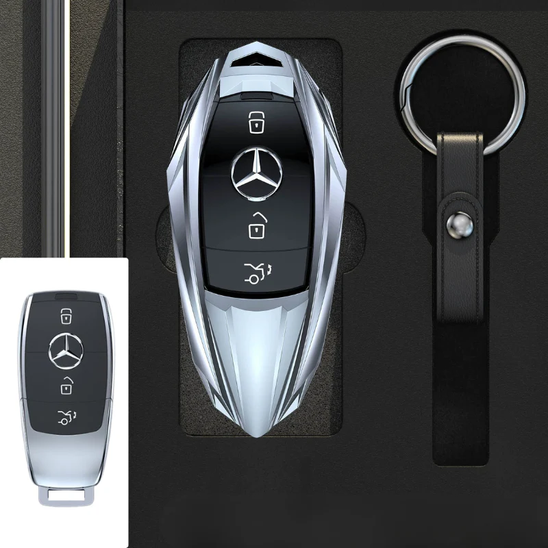 Mercedes Benz Mecha Style Zinc Alloy Car Key Fob Case Cover For Benz A, B, C, E, S, G-Class, GLA, GLB, GLC, GLE, GLS, CLA, CLS, EQC - Image 13
