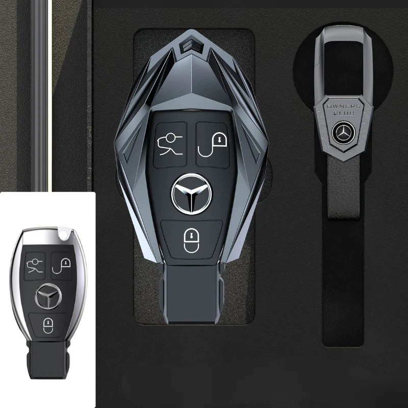 Mercedes Benz Mecha Style Zinc Alloy Car Key Fob Case Cover For Benz A, B, C, E, S, G-Class, GLA, GLB, GLC, GLE, GLS, CLA, CLS, EQC - Image 16