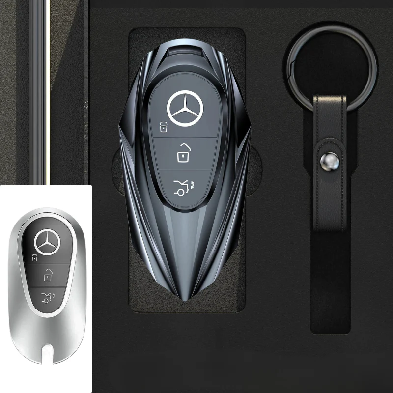 Mercedes Benz Mecha Style Zinc Alloy Car Key Fob Case Cover For Benz A, B, C, E, S, G-Class, GLA, GLB, GLC, GLE, GLS, CLA, CLS, EQC - Image 6