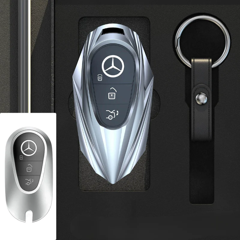 Mercedes Benz Mecha Style Zinc Alloy Car Key Fob Case Cover For Benz A, B, C, E, S, G-Class, GLA, GLB, GLC, GLE, GLS, CLA, CLS, EQC - Image 7