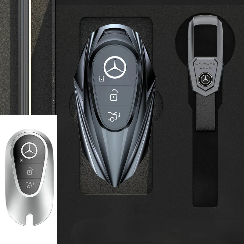 Mercedes Benz Mecha Style Zinc Alloy Car Key Fob Case Cover For Benz A, B, C, E, S, G-Class, GLA, GLB, GLC, GLE, GLS, CLA, CLS, EQC - Image 8