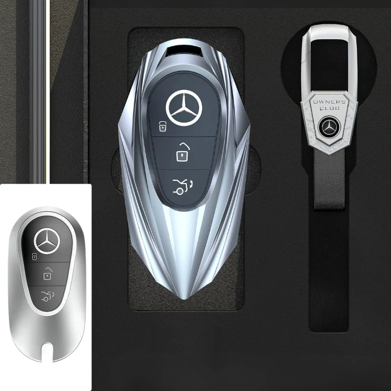 Mercedes Benz Mecha Style Zinc Alloy Car Key Fob Case Cover For Benz A, B, C, E, S, G-Class, GLA, GLB, GLC, GLE, GLS, CLA, CLS, EQC - Image 9