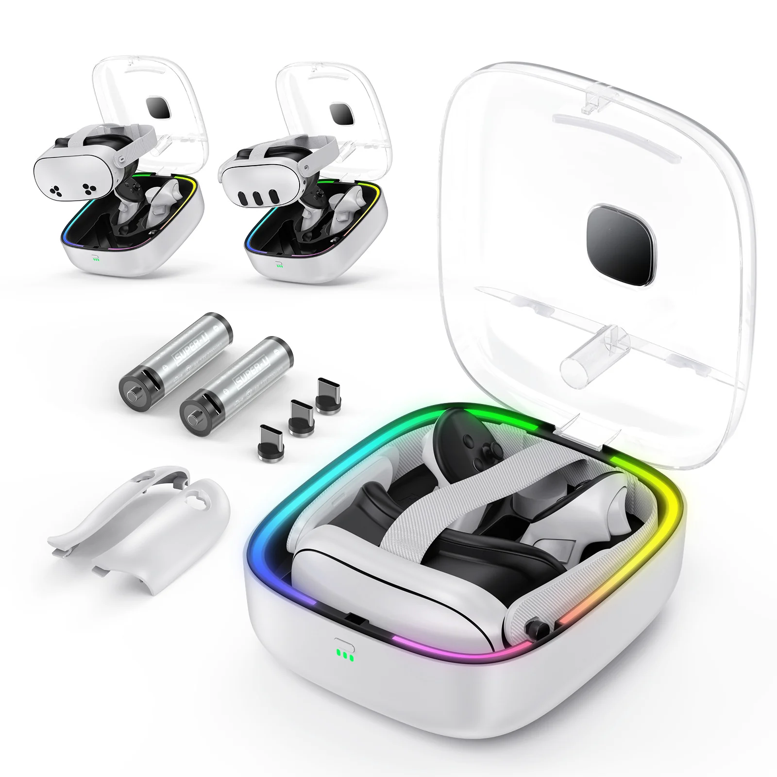 Meta Quest 3/3S - JYS VR Controllers Magnetic Charging Dock with Battery Kit