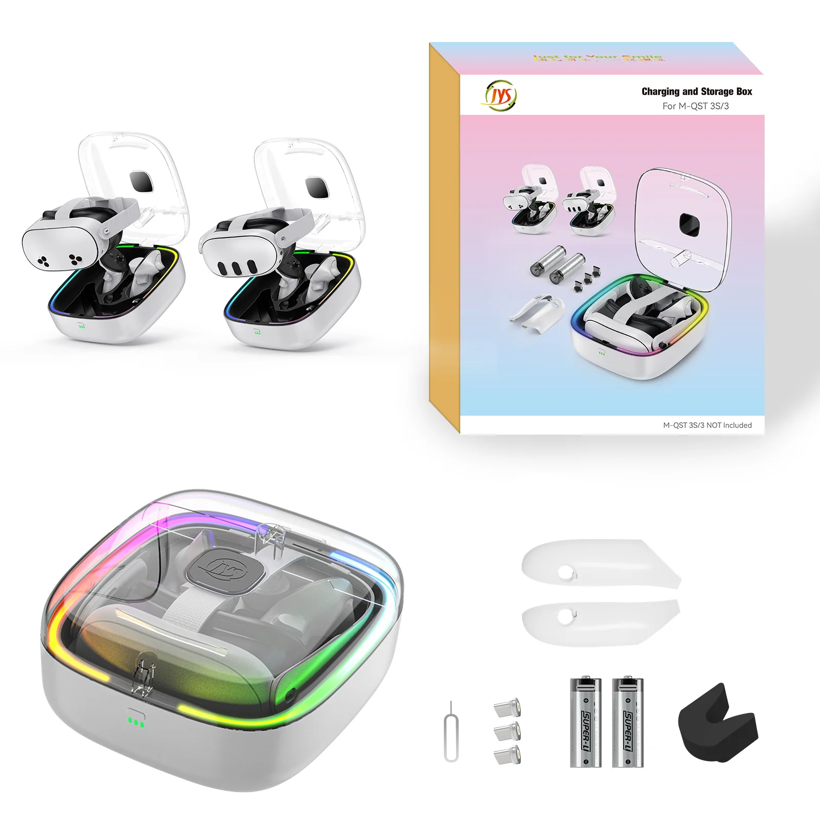 Meta Quest 3/3S - JYS VR Controllers Magnetic Charging Dock with Battery Kit - Image 9