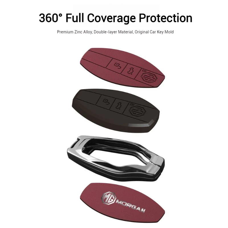 MG Full coverage protection with Zinc Alloy Car Key Fob Case Cover For MG7 2023 2024 - Image 3