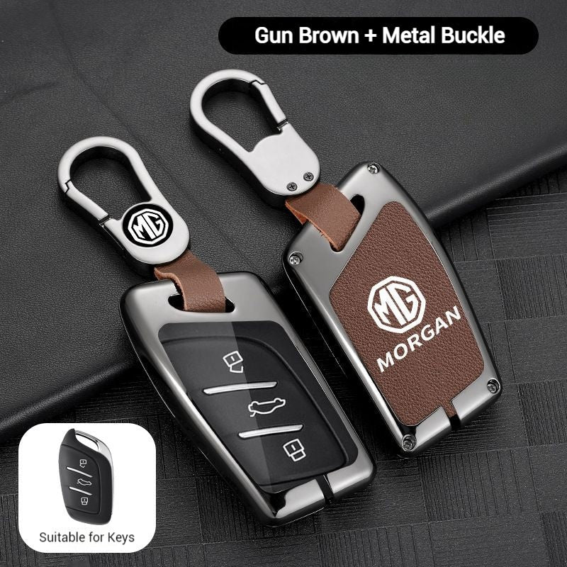MG Zinc Alloy + PU Leather Car Key Fob Case Cover For MG3, MG5, MG6, MG7, ZST, ZS, GS, MG ONE, MG4 EV - Image 13