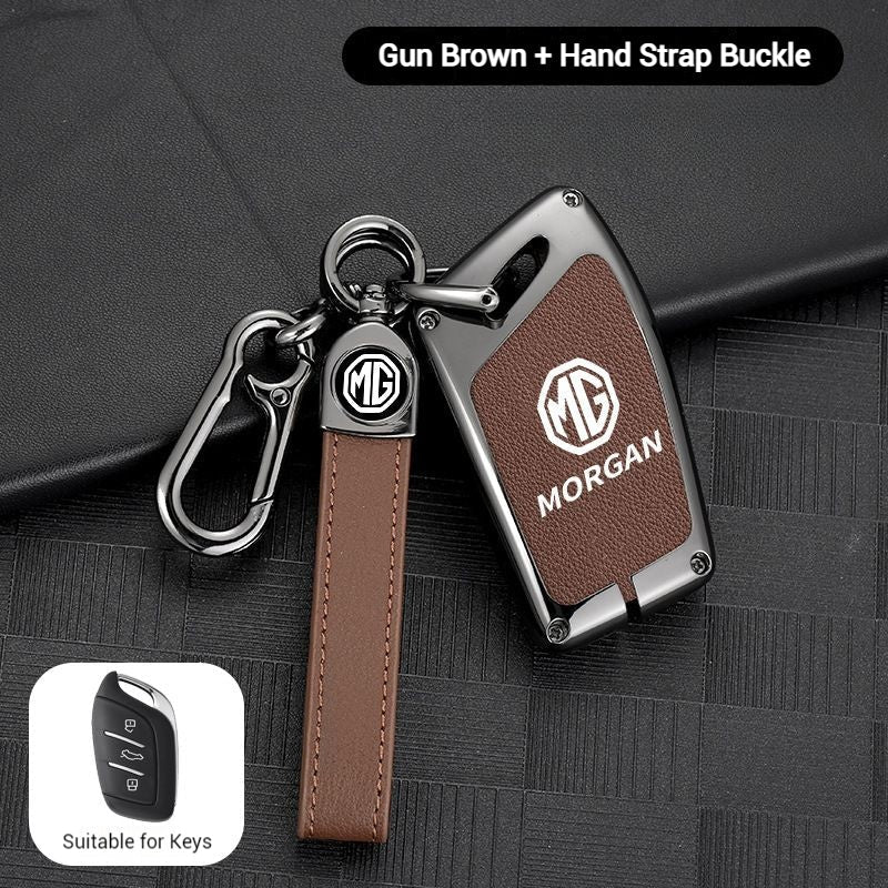MG Zinc Alloy + PU Leather Car Key Fob Case Cover For MG3, MG5, MG6, MG7, ZST, ZS, GS, MG ONE, MG4 EV - Image 6
