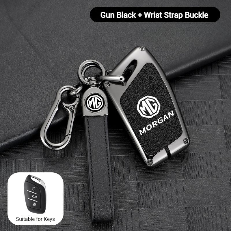 MG Zinc Alloy + PU Leather Car Key Fob Case Cover For MG3, MG5, MG6, MG7, ZST, ZS, GS, MG ONE, MG4 EV - Image 8