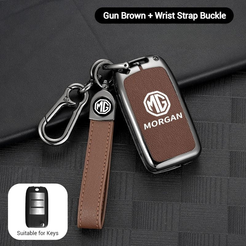 MG Zinc Alloy + PU Leather Car Key Fob Case Cover For MG3, MG5, MG6, MG7, ZST, ZS, GS, MG ONE, MG4 EV - Image 9