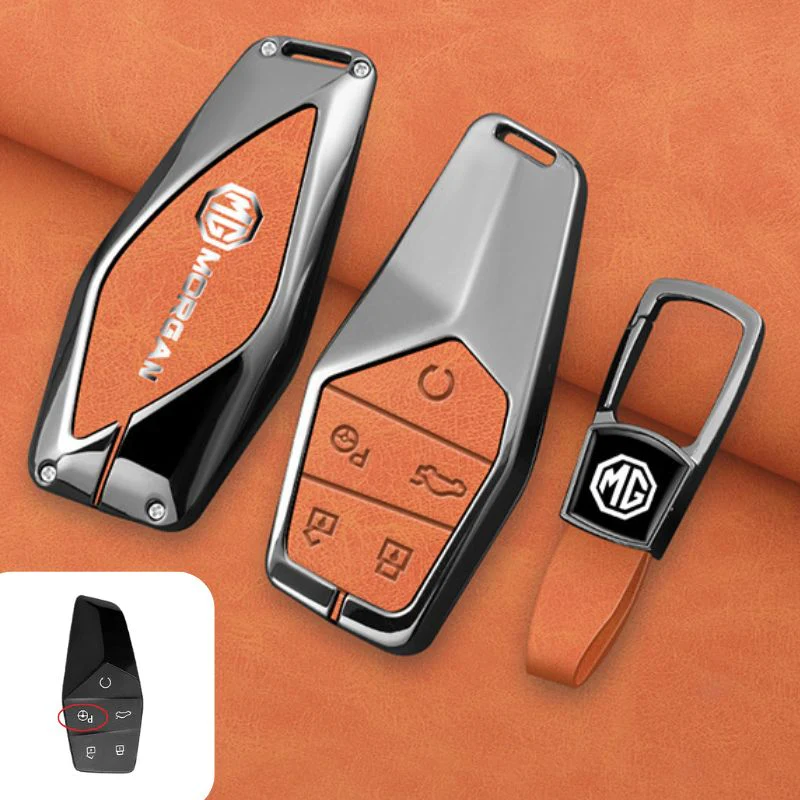 MG Zinc Alloy + PU Leather Smart Remote Control Car Key Fob Case Cover For MG ONE - Image 12