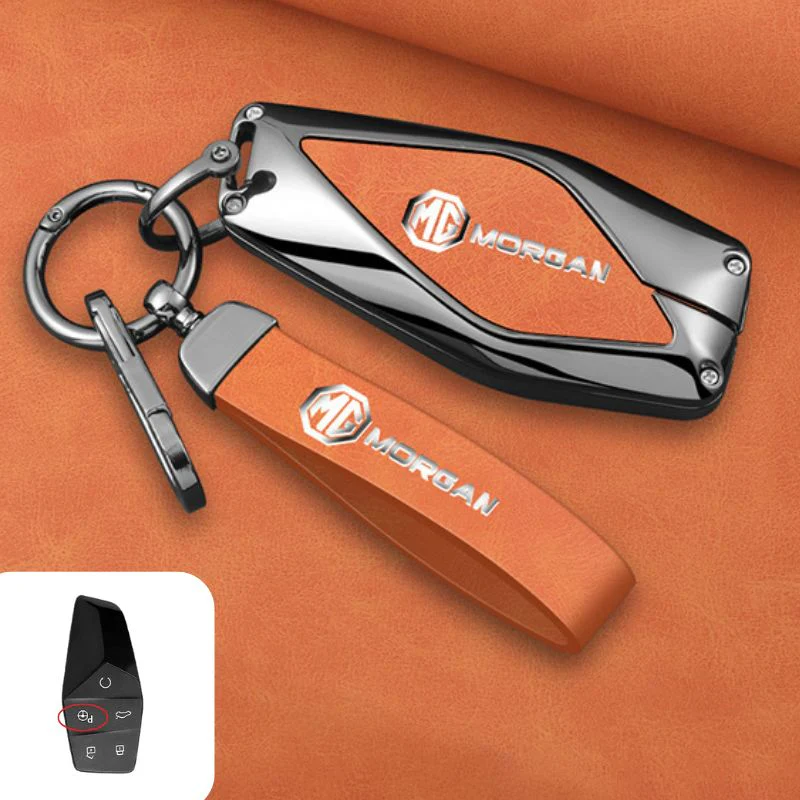 MG Zinc Alloy + PU Leather Smart Remote Control Car Key Fob Case Cover For MG ONE - Image 13