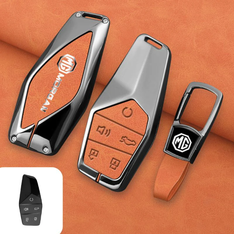 MG Zinc Alloy + PU Leather Smart Remote Control Car Key Fob Case Cover For MG ONE - Image 7