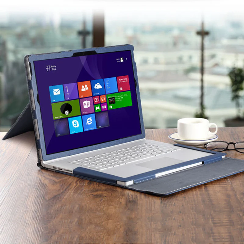 Microsoft Surface Book 2/3 Gen 15" - PU Leather Detachable Laptop Stand Protective Sleeves Case - Image 11