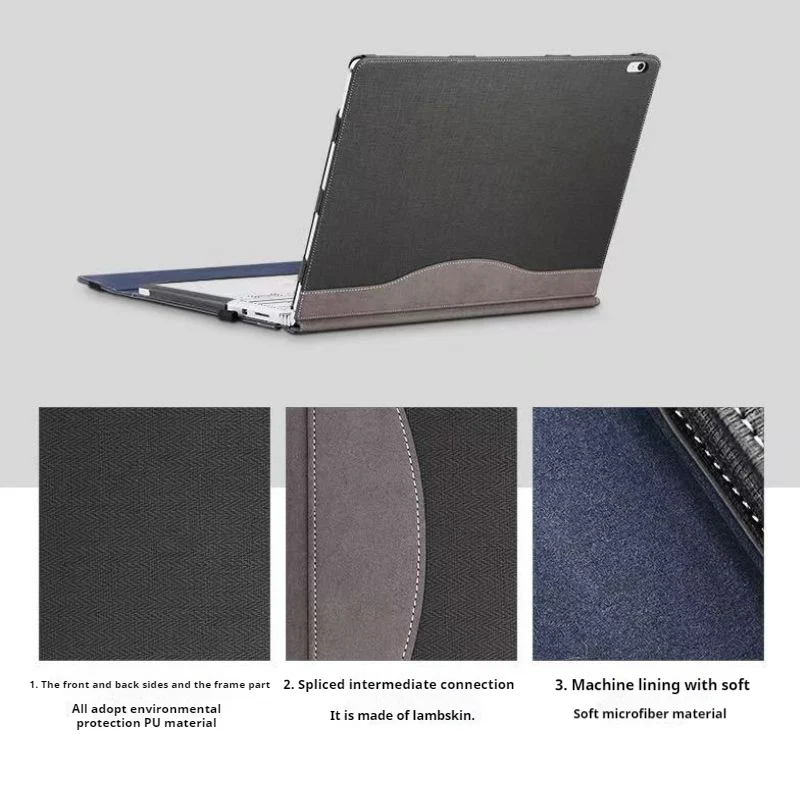 Microsoft Surface Book 2/3 Gen 15" - PU Leather Detachable Laptop Stand Protective Sleeves Case - Image 6