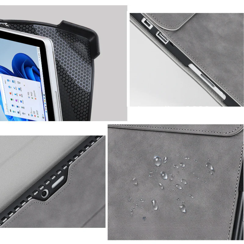 Microsoft Surface Pro 4/5/6/7/7+ Business Premium Leather Shockproof Tablet Case - Image 5