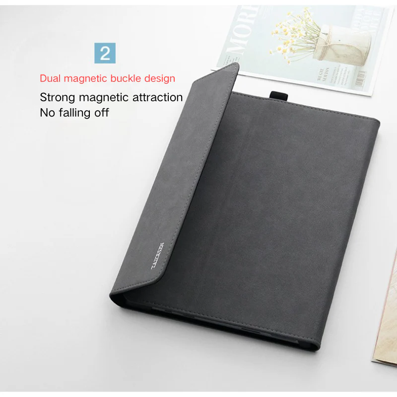 Microsoft Surface Go 1/2/3/4 Laptop Leather Sleeve Case With Power Adapter Pouch - Image 9