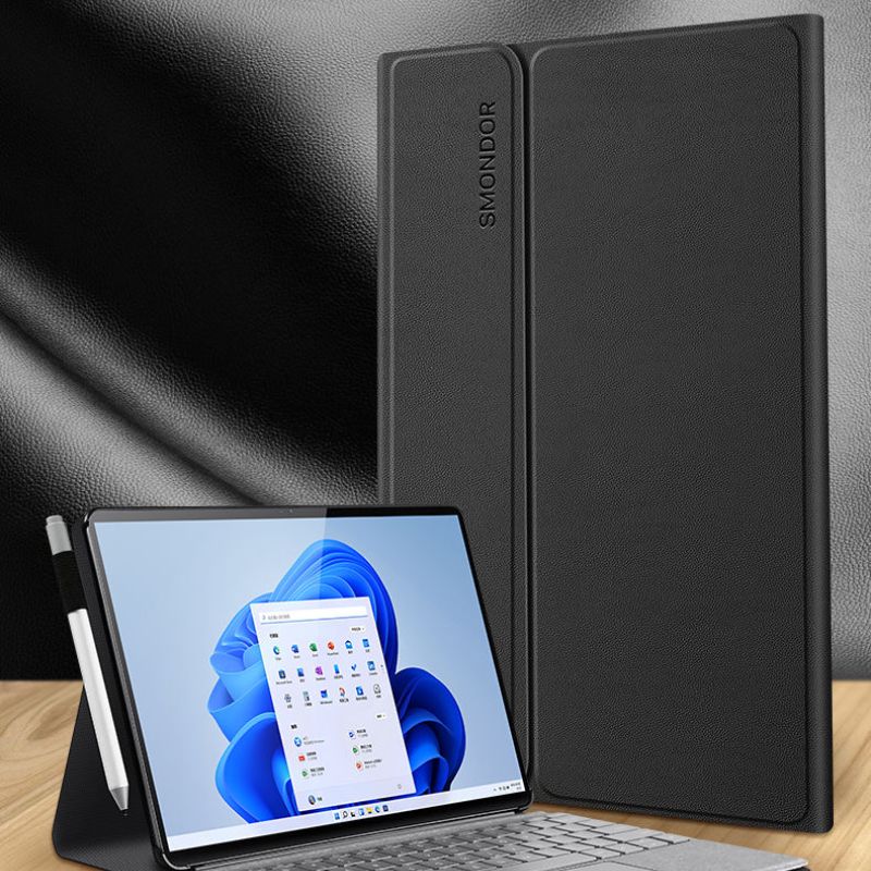Microsoft Surface Pro 7 - Slim & Lightweight Leather Magnetic Buckle Case