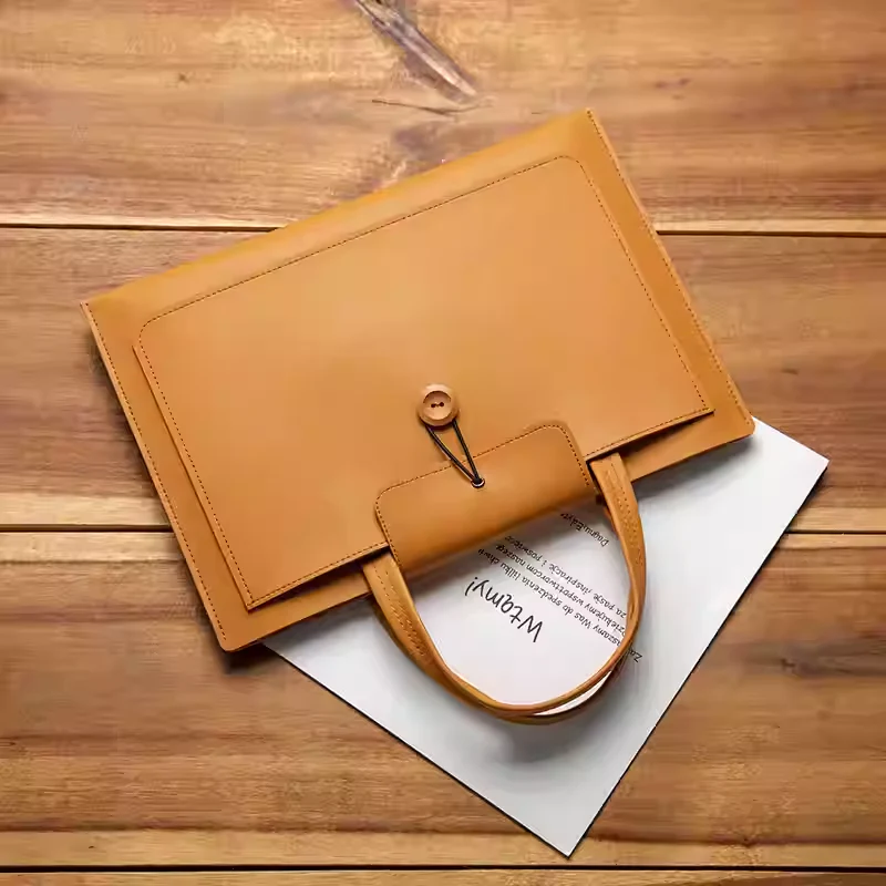 Universal Laptop 13"/ 14"/15"/16" - Business Minimalist Waterproof PU Soft Leather Carry Case - Image 5