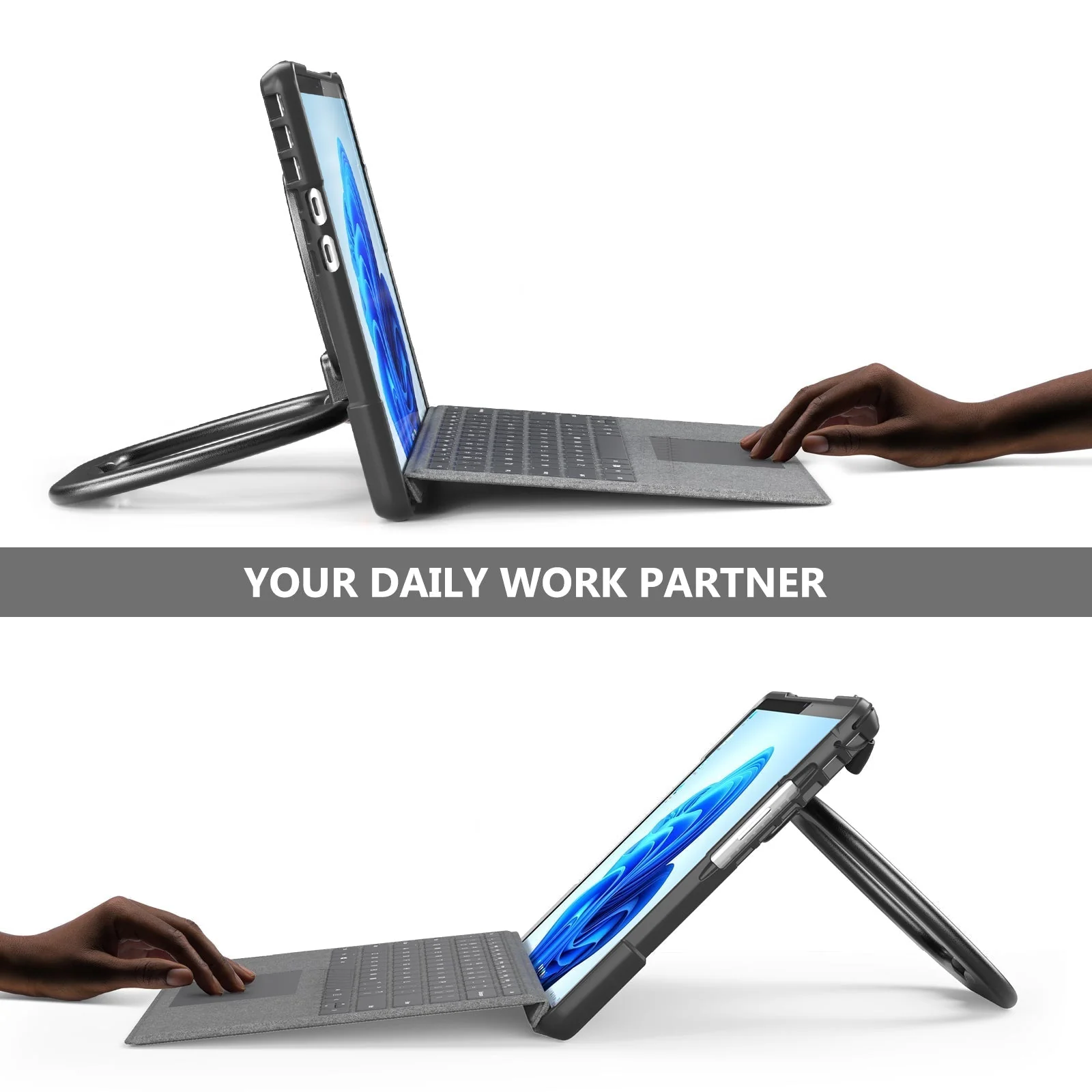 Microsoft Surface Go 1/2/3/4 - 360 Degree Rotate Shockproof Heavy Duty Tough Stand Case Cover With Pen Holder - Image 14