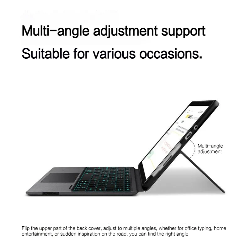 Vivo Pad 11" 2022 - PU Leather Flip Cover Smart Bluetooth Touch Keyboard Case - Image 3