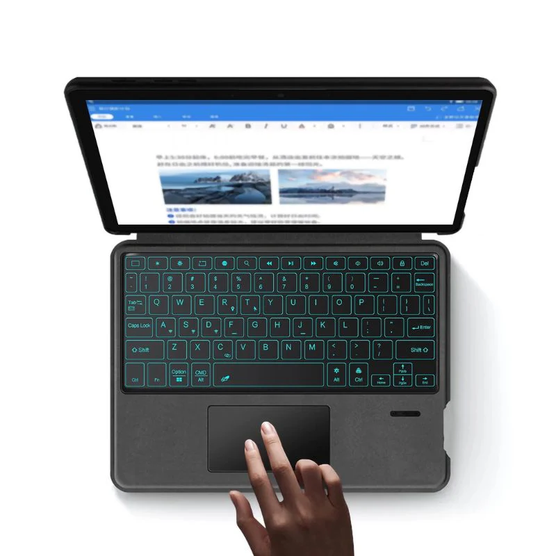 Vivo Pad 11" 2022 - PU Leather Flip Cover Smart Bluetooth Touch Keyboard Case - Image 4