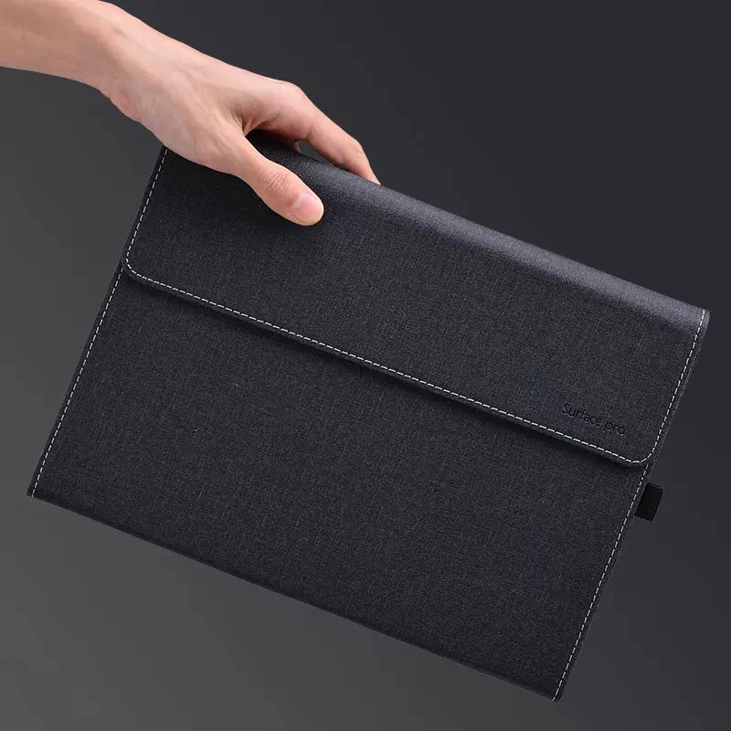 Microsoft Surface Go 1/2/3/4 - Business Slim Folding PU Leather Hard Back Shell - Image 13