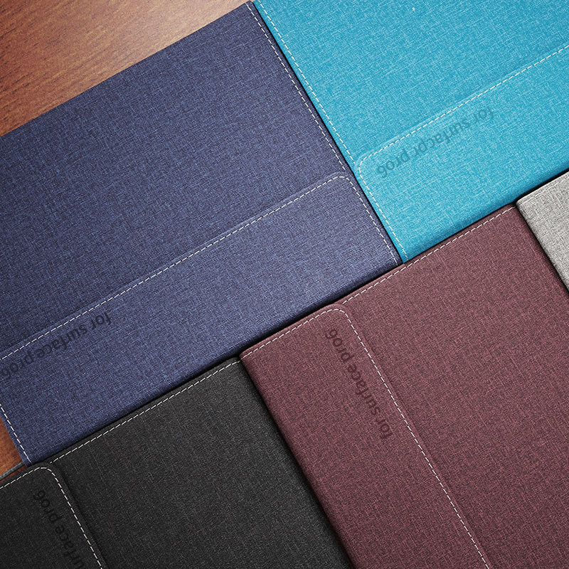 Microsoft Surface Go 1/2/3/4 - Business Slim Folding PU Leather Hard Back Shell - Image 2