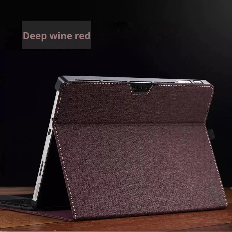 Microsoft Surface Go 1/2/3/4 - Business Slim Folding PU Leather Hard Back Shell - Image 4