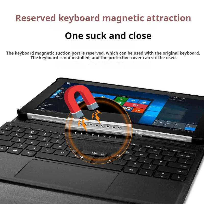 Microsoft Surface Go 1/2/3/4 - Business Slim Folding PU Leather Hard Back Shell - Image 6
