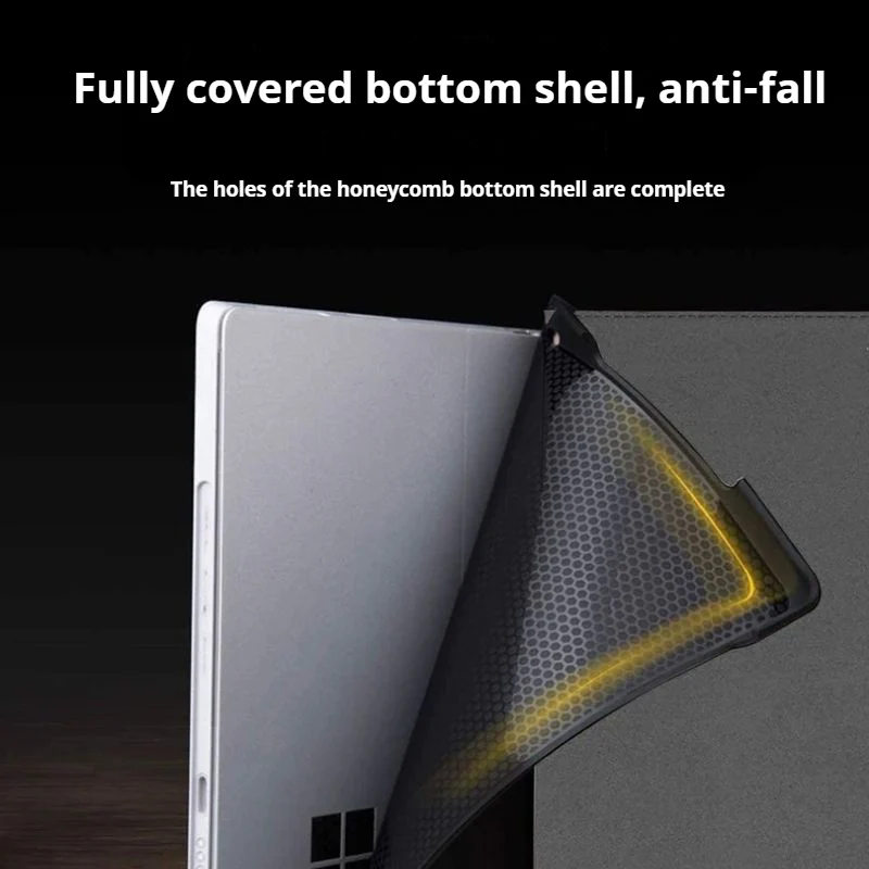 Microsoft Surface GO 1/2/3/4 - Genuine Leather Full-Body Protective Magnetic Closure Case - Image 9