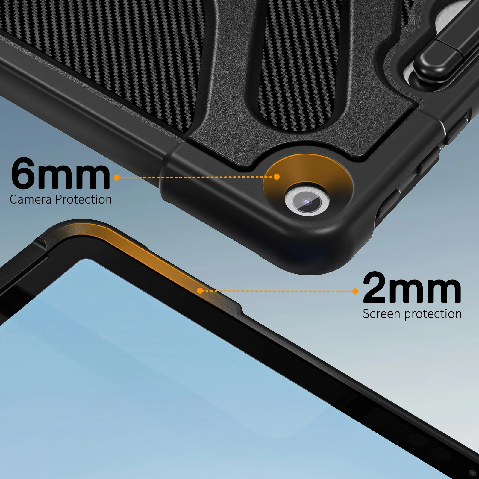 Microsoft Surface Pro 12 (2025) - Heavy Duty 360 Degree Rotate Stand Hand Strap Case With Shoulder Strap - Image 6