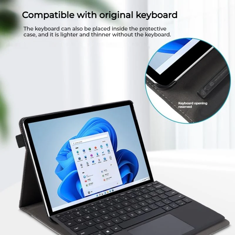 Microsoft Surface Pro 8 (1983) - PU Leather Full Protection Drop Proof Case - Image 7