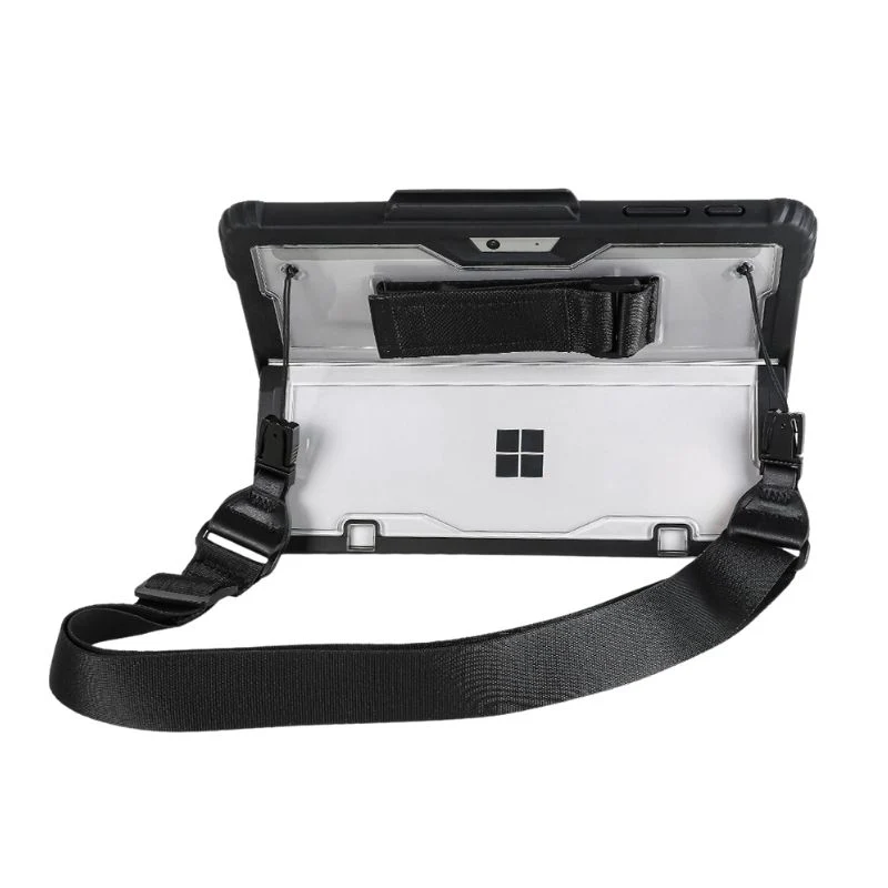 Microsoft Surface Go 1/2/3/4 - Transparent Rugged Hard Shell Cover Case With Hand & Shoulder Strap - Image 8