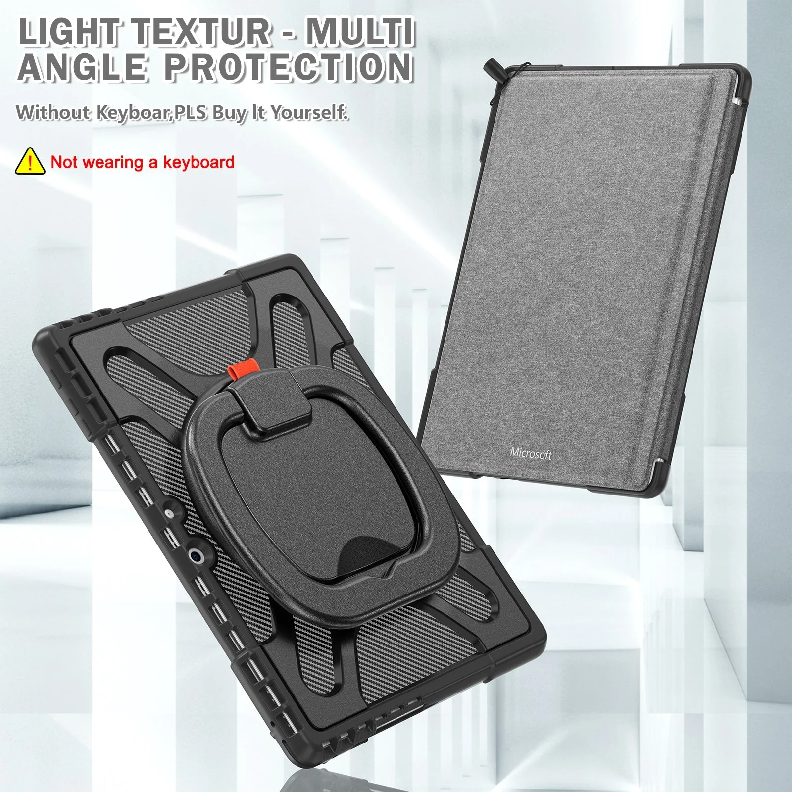 Microsoft Surface Pro 9 (2038) - 360 Degree Rotate Shockproof Heavy Duty Tough Stand Case Cover With Pen Holder - Image 7
