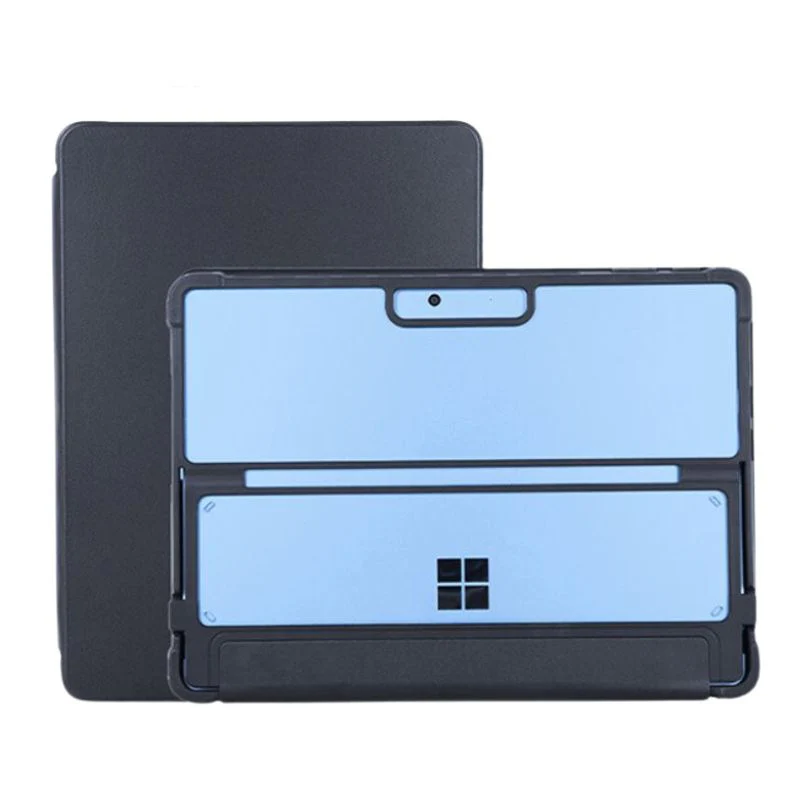 Microsoft Surface Pro 9 (2038) - Full Edge Protection Transparent Flip Leather Cover Case