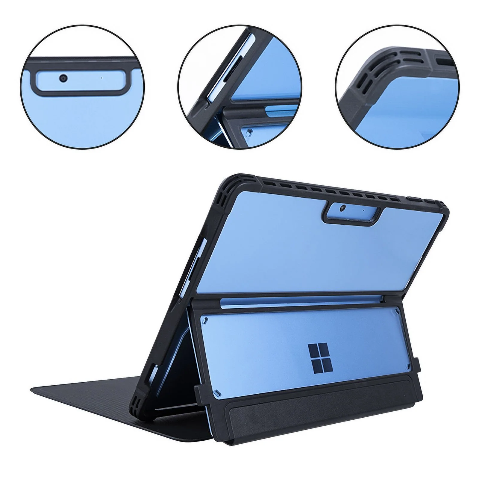 Microsoft Surface Pro 9 (2038) - Full Edge Protection Transparent Flip Leather Cover Case - Image 5