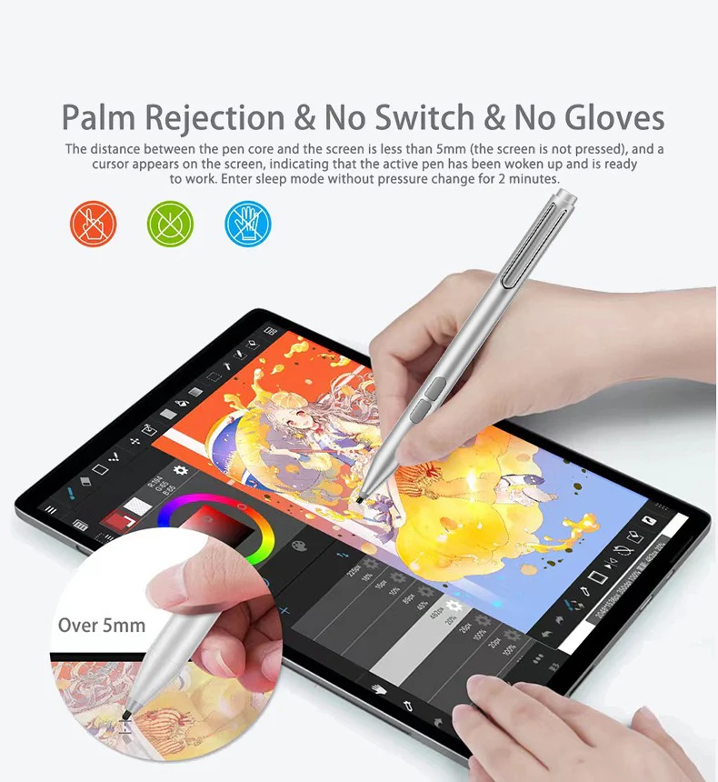Microsoft Surface Tablet & Laptop Series - Compatible 4096 Surface Stylus Pen With Palm Rejection - Image 6