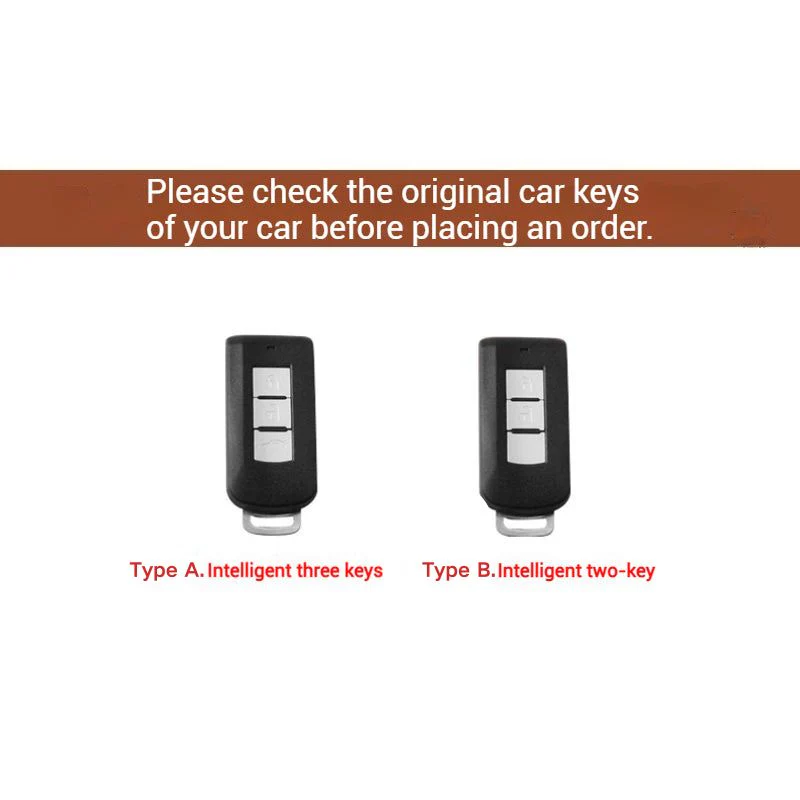 Mitsubishi Genuine Leather Full Protection Smart Key Fob Case Cover For Outlander, ASX, Pajero Sport, Eclipse Cross - Image 3