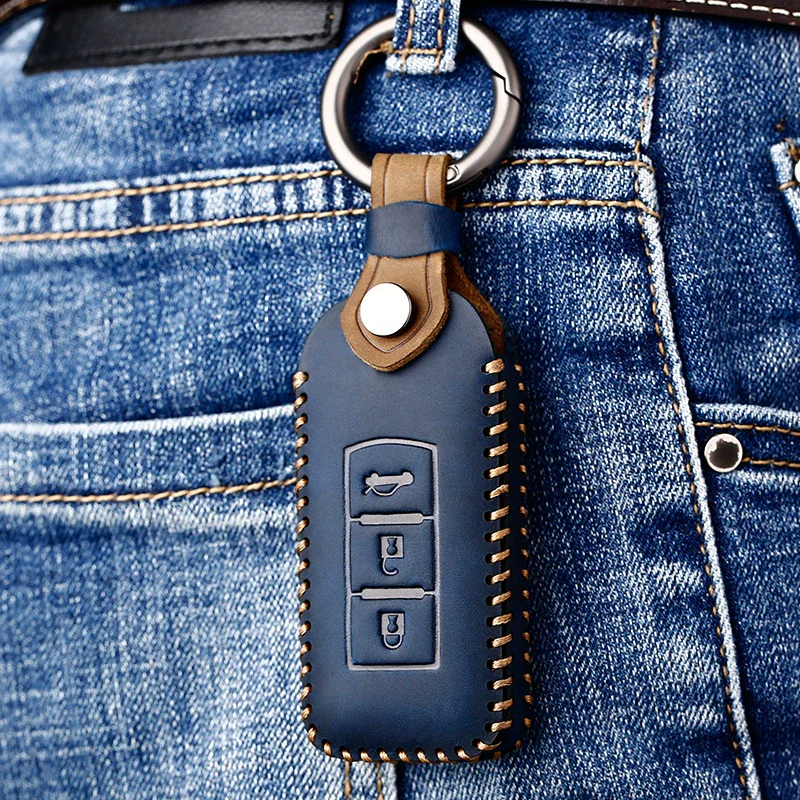 Mitsubishi Genuine Leather Full Protection Smart Key Fob Case Cover For Outlander, ASX, Pajero Sport, Eclipse Cross - Image 6