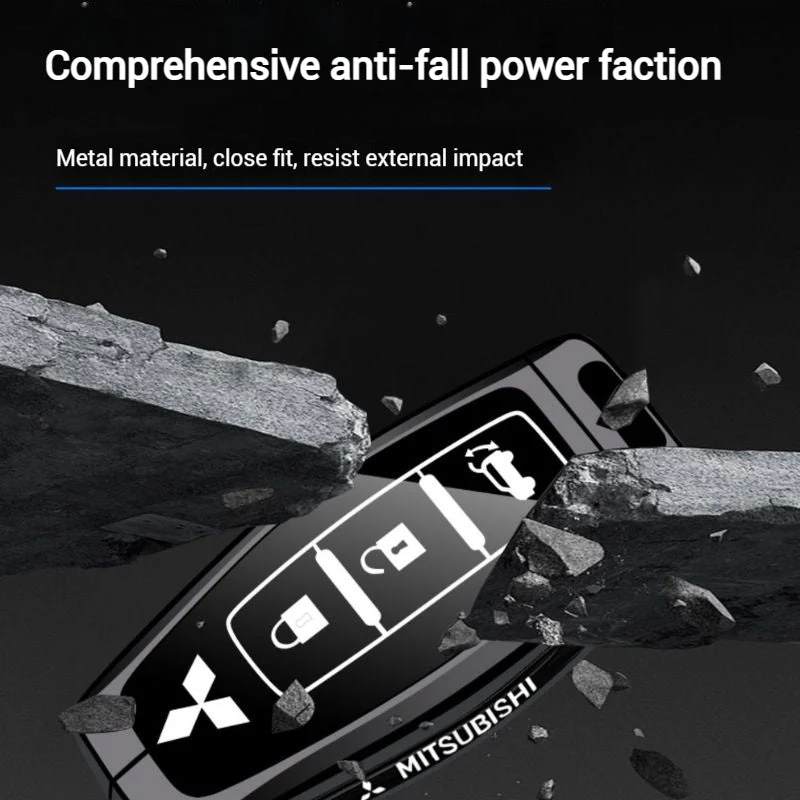 Mitsubishi Zinc Alloy + TPU Car Key Fob Case Cover For Outlander, ASX, Eclipse Cross, L200, Pajero, Triton, Lancer EX - Image 6