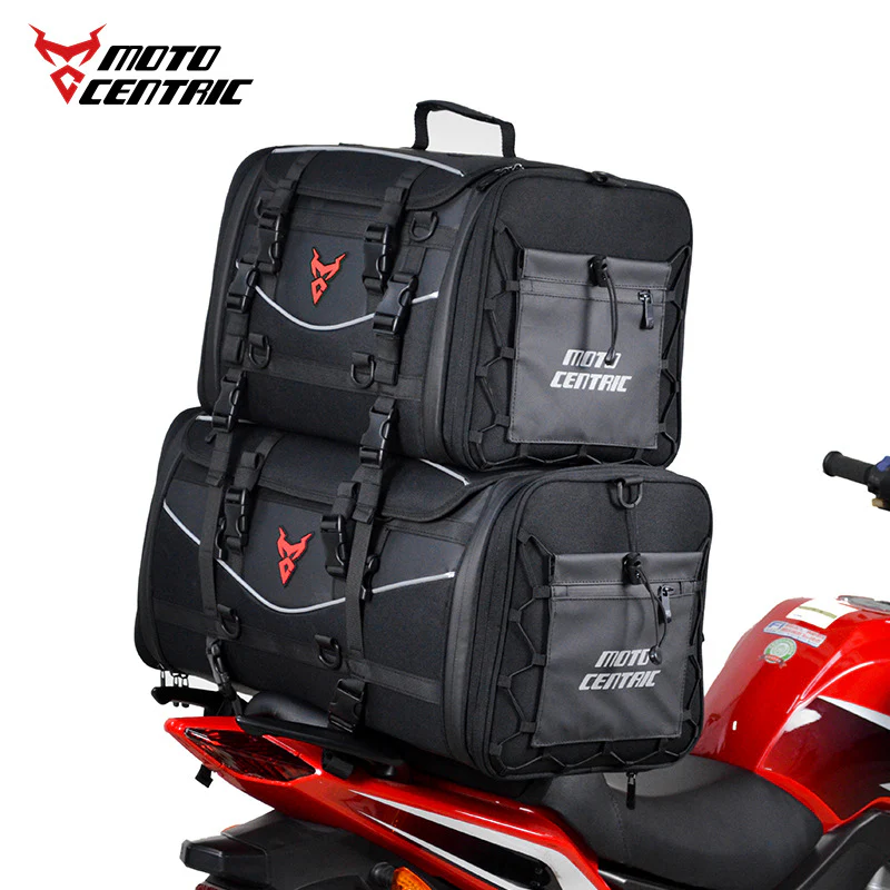 MOTOCENTRIC Motorcycle Rear Seat Bag 35L – Waterproof, Large Capacity, Multi-Functional Travel Bag (Expandable up to 50L) - Image 2